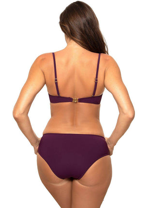 Elegant 2-Piece Bardot Swimsuit with Push-Up Effect - MimiStylez