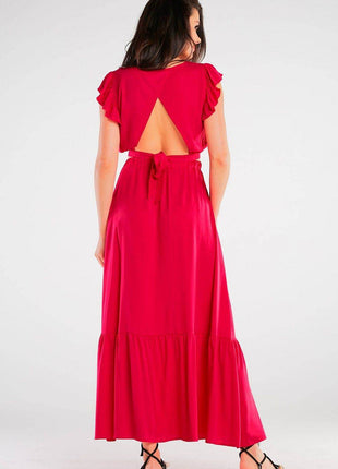 Viscose Maxi Skirt with Frill & Elastic Waist - MimiStylez