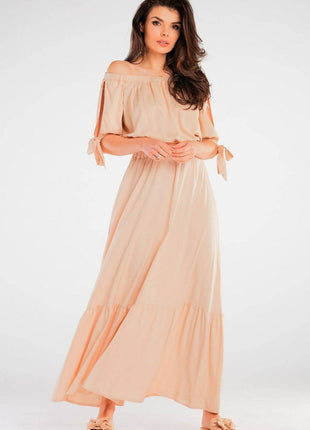 Viscose Maxi Skirt with Frill & Elastic Waist - MimiStylez