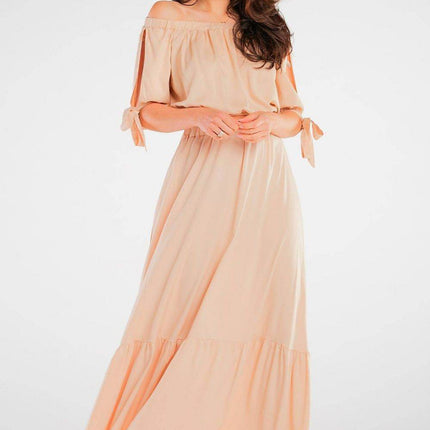 Viscose Maxi Skirt with Frill & Elastic Waist - MimiStylez