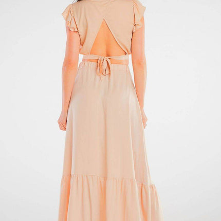 Viscose Maxi Skirt with Frill & Elastic Waist - MimiStylez