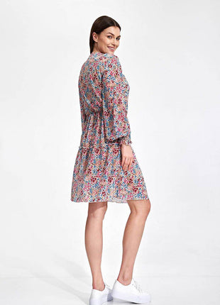 Airy Summer Mini Dress with Wrap Neckline & Ruffle Hem – Lined Skirt - MimiStylez