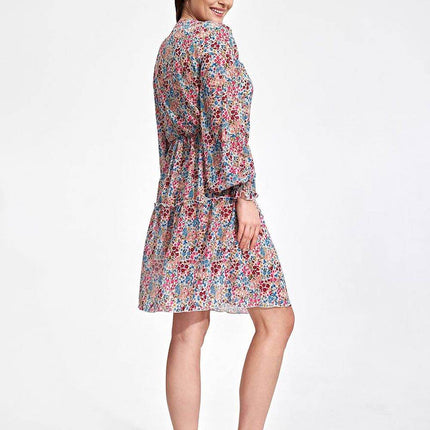 Airy Summer Mini Dress with Wrap Neckline & Ruffle Hem – Lined Skirt - MimiStylez
