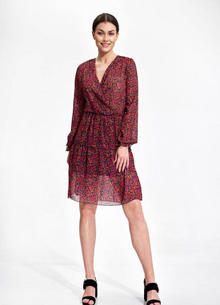 Airy Summer Mini Dress with Wrap Neckline & Ruffle Hem – Lined Skirt - MimiStylez