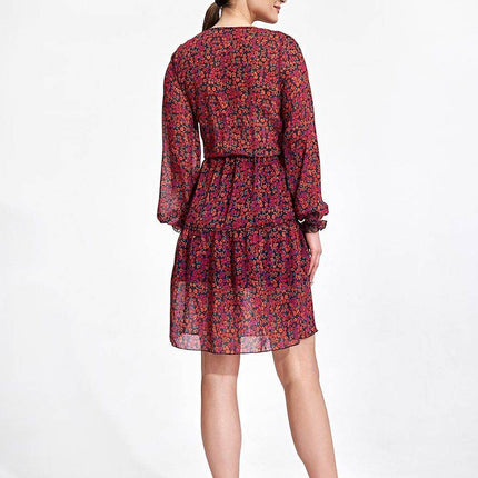 Airy Summer Mini Dress with Wrap Neckline & Ruffle Hem – Lined Skirt - MimiStylez