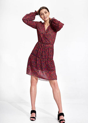 Airy Summer Mini Dress with Wrap Neckline & Ruffle Hem – Lined Skirt - MimiStylez