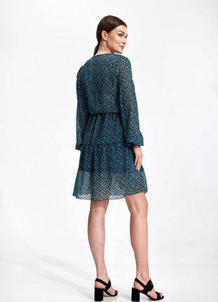 Airy Summer Mini Dress with Wrap Neckline & Ruffle Hem – Lined Skirt - MimiStylez