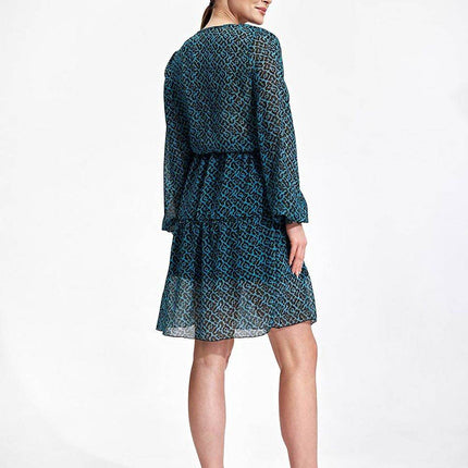 Airy Summer Mini Dress with Wrap Neckline & Ruffle Hem – Lined Skirt - MimiStylez