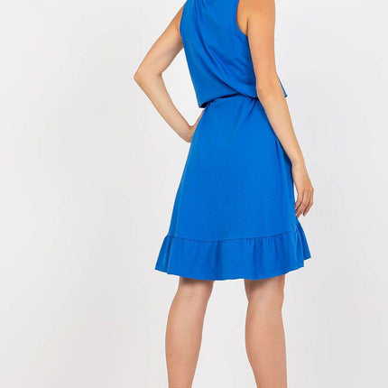 Sleeveless Flared Summer Cotton Dress with Sweetheart Neckline and Ruffle Hem - MimiStylez