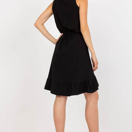 Sleeveless Flared Summer Cotton Dress with Sweetheart Neckline and Ruffle Hem - MimiStylez