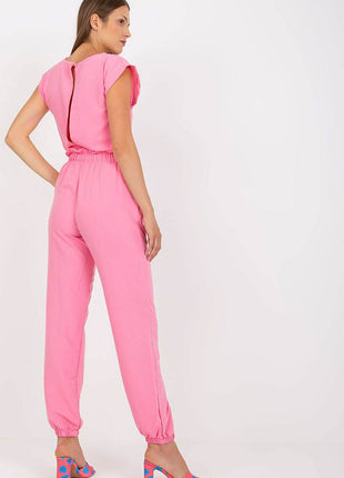 Women’s Cotton Co-Ord Set Summer Set – Classic Blouse with Neck Fastening & Long Elastic Waistband Pants with Side Pockets - MimiStylez