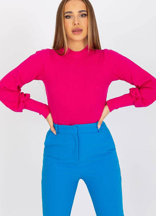 Ribbed Long Sleeve Blouse with Wide Cuffs - MimiStylez