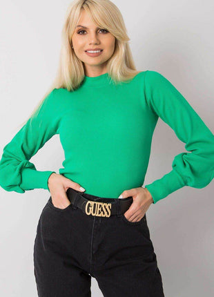 Ribbed Long Sleeve Blouse with Wide Cuffs - MimiStylez