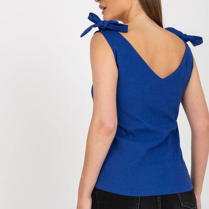 Straight-Cut Top with Heart Neckline and Tie Straps - MimiStylez