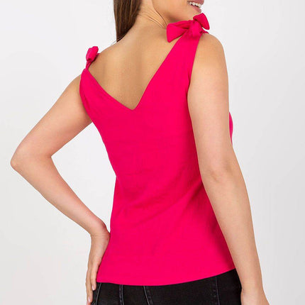 Straight-Cut Top with Heart Neckline and Tie Straps - MimiStylez