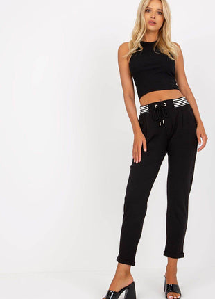Women’s High-Waisted Sweatpants with Elastic Waistband, & Side Slip Pockets - MimiStylez