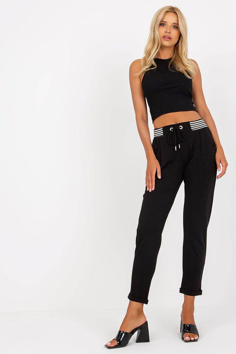 Women’s High-Waisted Sweatpants with Elastic Waistband, & Side Slip Pockets - MimiStylez