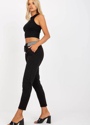 Women’s High-Waisted Sweatpants with Elastic Waistband, & Side Slip Pockets - MimiStylez