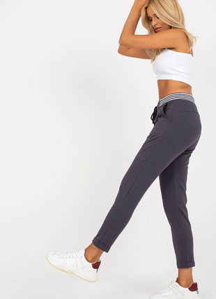Women’s High-Waisted Sweatpants with Elastic Waistband, & Side Slip Pockets - MimiStylez