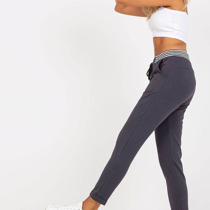 Women’s High-Waisted Sweatpants with Elastic Waistband, & Side Slip Pockets - MimiStylez