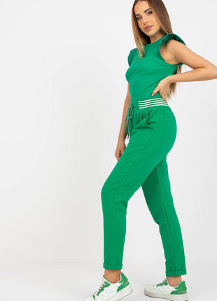 Women’s High-Waisted Sweatpants with Elastic Waistband, & Side Slip Pockets - MimiStylez