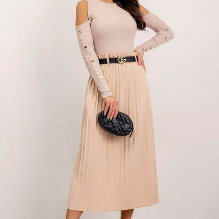Fitted Cotton Ribbed Long-Sleeve Blouse - MimiStylez