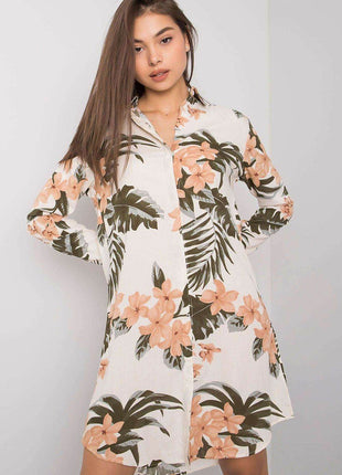 Long-Sleeve Buttoned Dress - MimiStylez