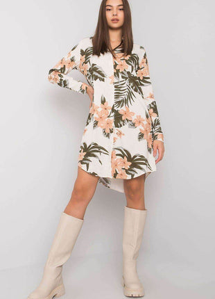Long-Sleeve Buttoned Dress - MimiStylez