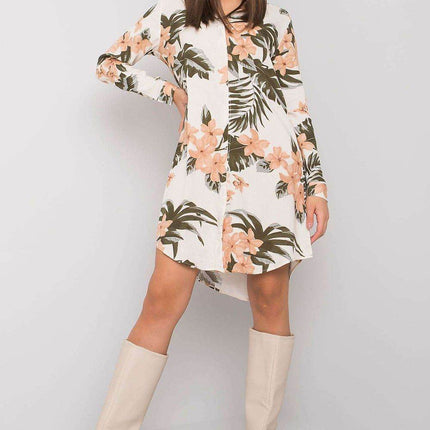 Long-Sleeve Buttoned Dress - MimiStylez