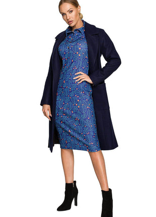 Belted Fleece Coat with Classic Collar & Large Front Pockets – Fully Lined - MimiStylez
