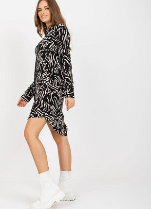 Button-Front Shirt Dress with Long Sleeves - MimiStylez