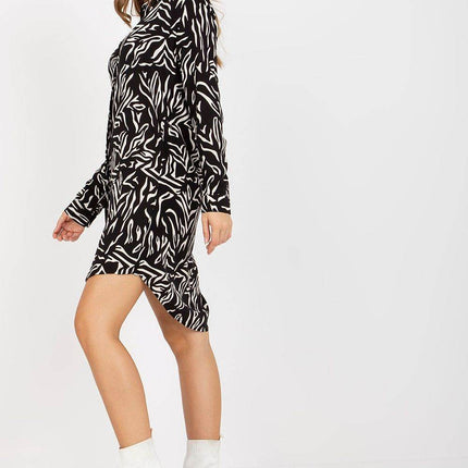Button-Front Shirt Dress with Long Sleeves - MimiStylez