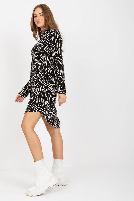 Button-Front Shirt Dress with Long Sleeves - MimiStylez