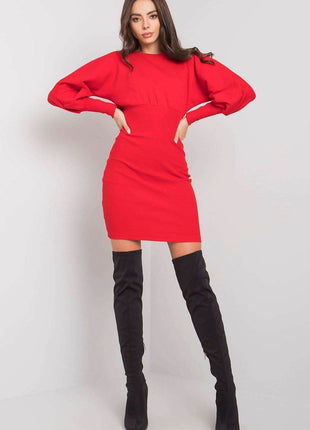 Elegant Fitted Cotton Dress with Long Sleeves - MimiStylez