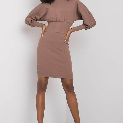 Elegant Fitted Cotton Dress with Long Sleeves - MimiStylez