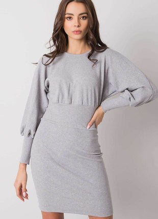 Elegant Fitted Cotton Dress with Long Sleeves - MimiStylez