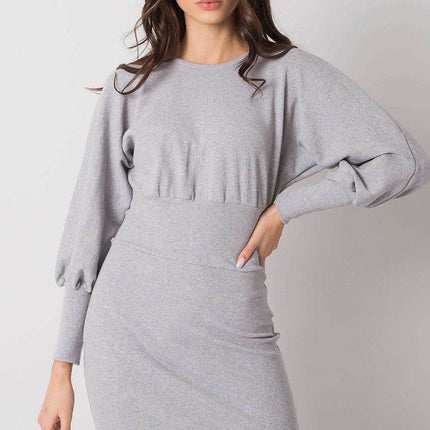 Elegant Fitted Cotton Dress with Long Sleeves - MimiStylez