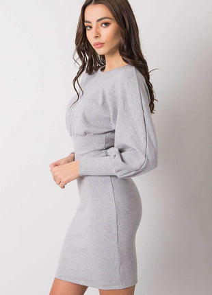 Elegant Fitted Cotton Dress with Long Sleeves - MimiStylez