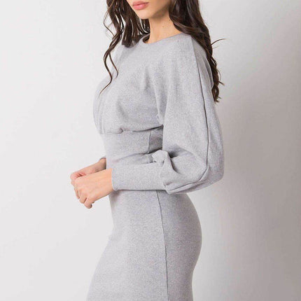 Elegant Fitted Cotton Dress with Long Sleeves - MimiStylez