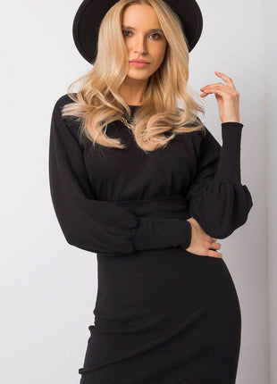 Elegant Fitted Cotton Dress with Long Sleeves - MimiStylez