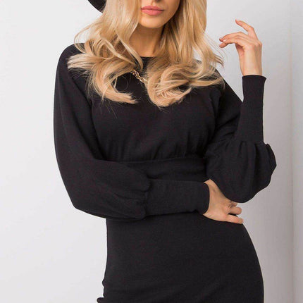 Elegant Fitted Cotton Dress with Long Sleeves - MimiStylez