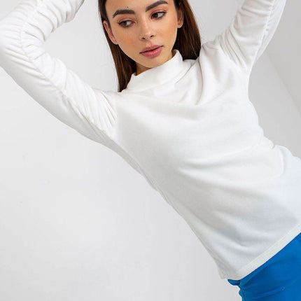 Velour Blouse with Stand-Up Collar and Gathered Sleeves - MimiStylez