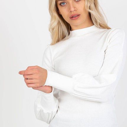 Ribbed Long Sleeve Blouse with Wide Cuffs - MimiStylez