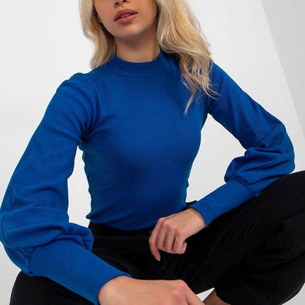Ribbed Long Sleeve Blouse with Wide Cuffs - MimiStylez