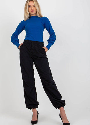 Ribbed Long Sleeve Blouse with Wide Cuffs - MimiStylez