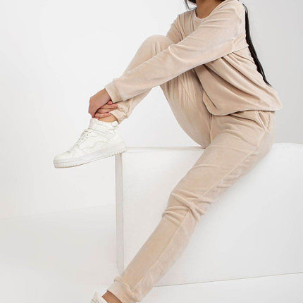 Women’s Velour Two-Piece Set with Long Sleeve Top Co-Ord Set - MimiStylez