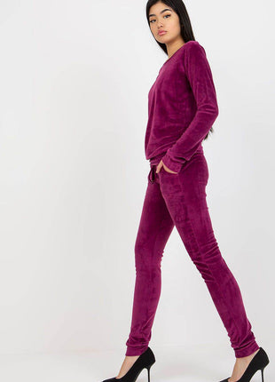 Women’s Velour Two-Piece Set with Long Sleeve Top Co-Ord Set - MimiStylez