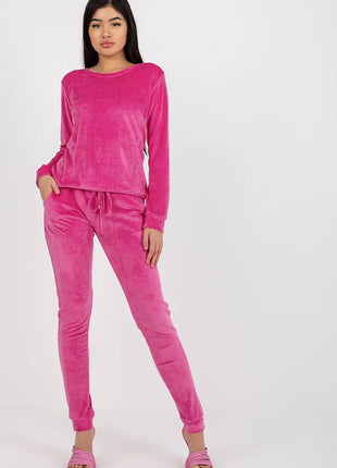 Women’s Velour Two-Piece Set with Long Sleeve Top Co-Ord Set - MimiStylez