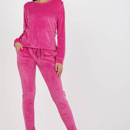 Women’s Velour Two-Piece Set with Long Sleeve Top Co-Ord Set - MimiStylez