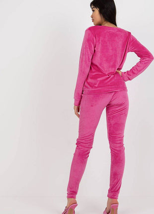 Women’s Velour Two-Piece Set with Long Sleeve Top Co-Ord Set - MimiStylez